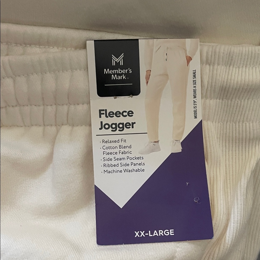 Women's Cream Joggers - Picture 2 of 5